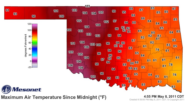 Early Heat Wave Slams Western Oklahoma- Check the Graphic