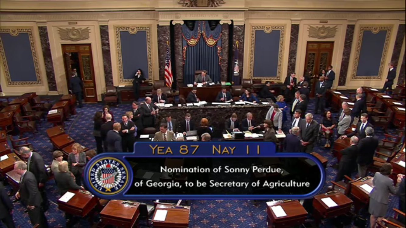 Senate Confirms Sonny Perdue to be 31st US Department of Agriculture Secretary