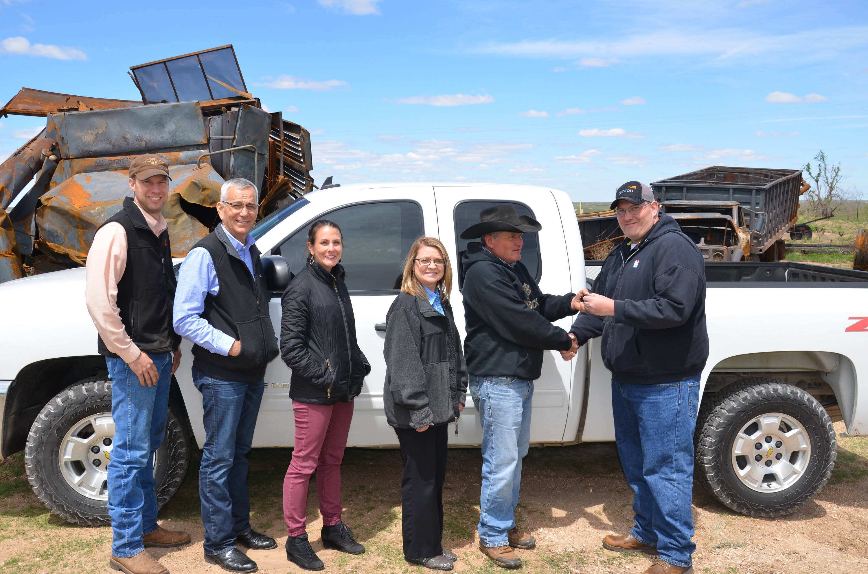 Devon Energy Presents Ranching Families Affected by Recent Wildfires with Pickup Trucks