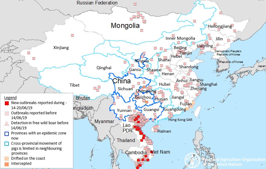 African Swine Fever Expands Footprint Into Laos, Mongolia, North Korea - Disease Now in Six Asian Countries