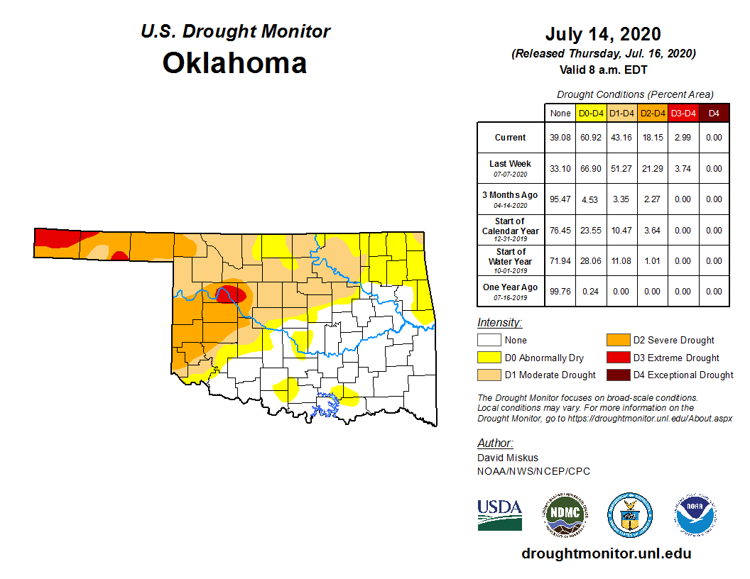 Oklahoma Farm Report Unexpected Rainfall Amounts Improve Oklahoma's