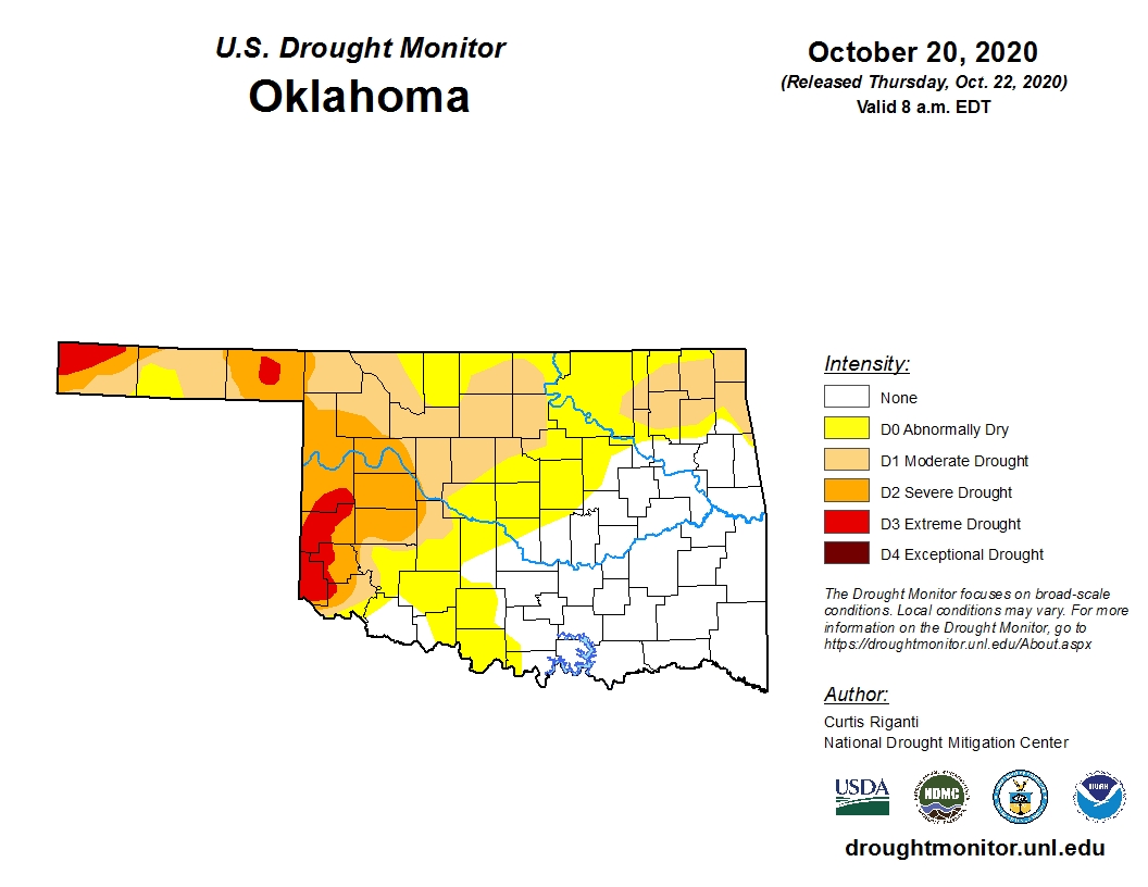 Soil Moisture Situation Becoming Critical as Latest Drought Monitor Map Shows Drought Expanding in Many Areas of the Southern Plains