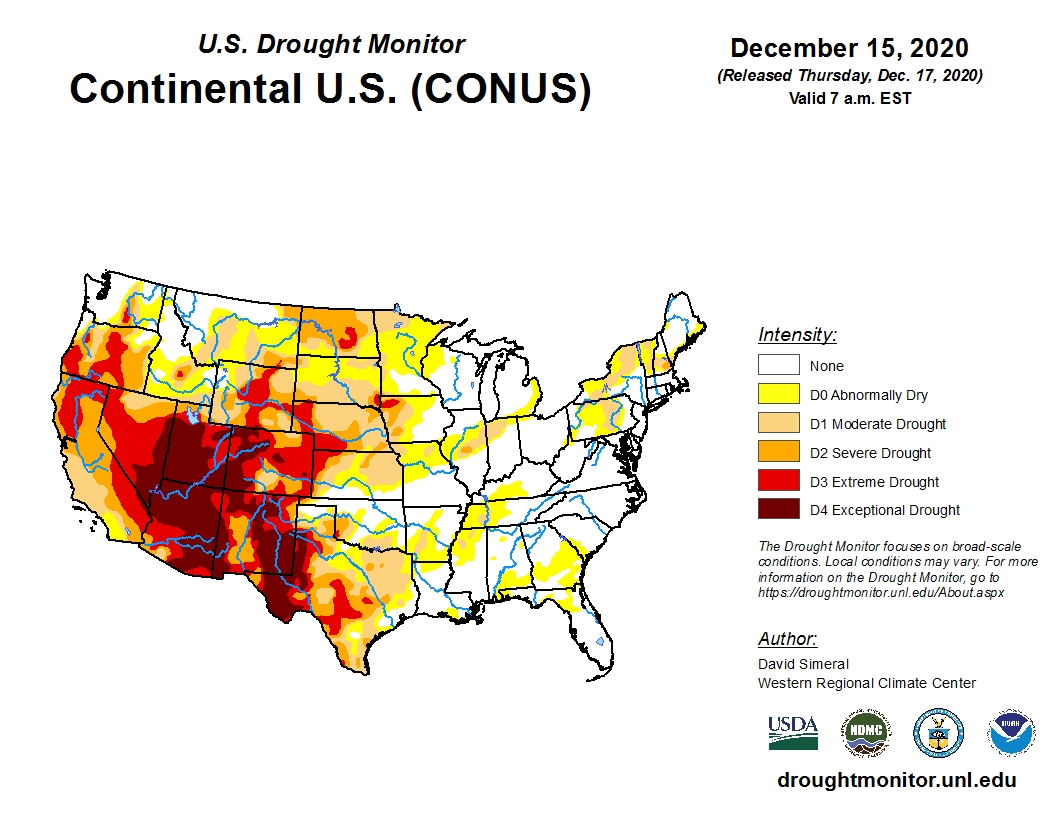 Winter Storms Bring Some Drought Relief But Much of The Western And Southwestern Regions Are Still Suffering