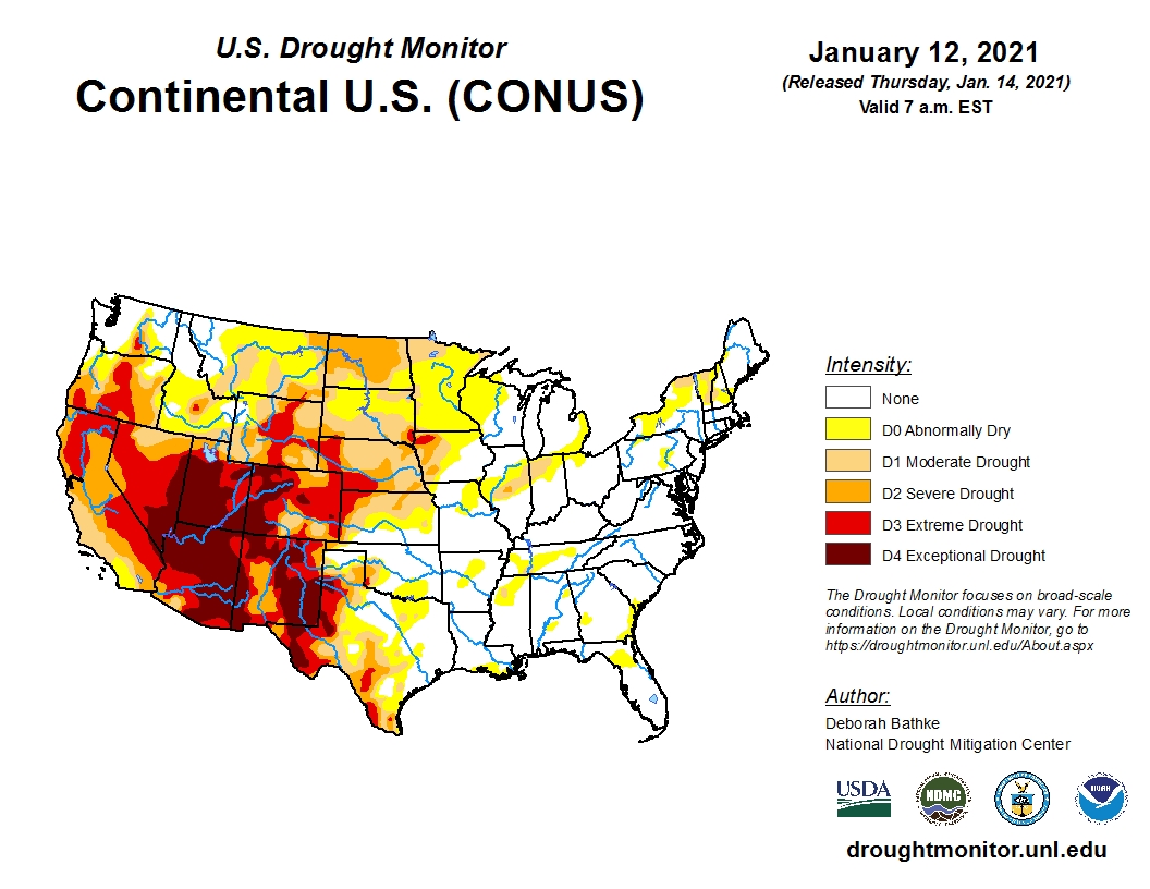 Rare Winter Storm Improves Drought Conditions in Parts of Texas And Extreme Drought Exits Oklahoma Panhandle