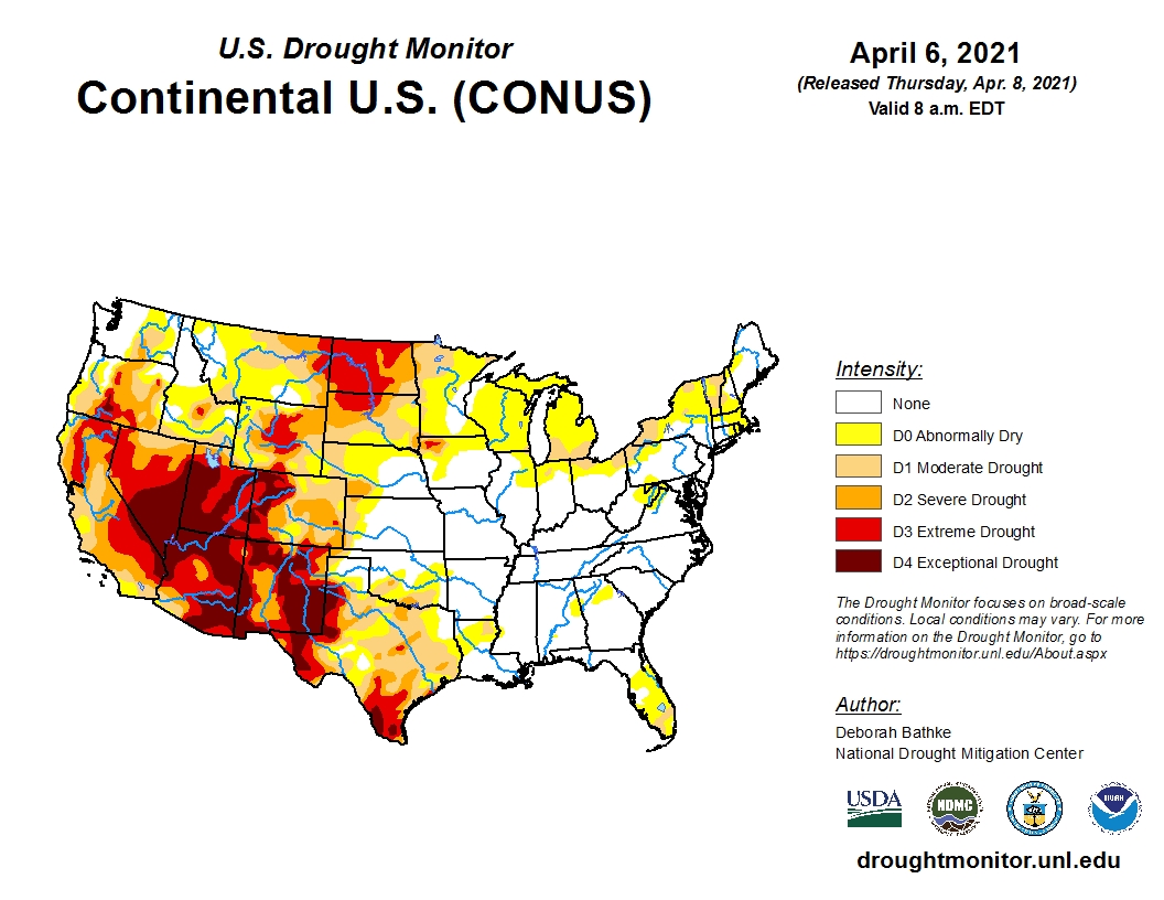 Drought Concerns Enhanced  For Much of The Country, Including Oklahoma, in Latest NOAA Drought Monitor Update