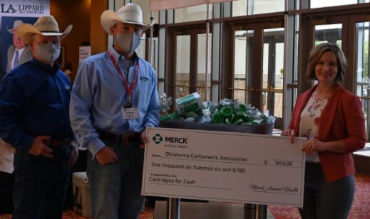 Cartridges for Cash; Merck Animal Health Supports Okahoma Cattlemen by paying for Empty Ralgro & Revalor Cartridges