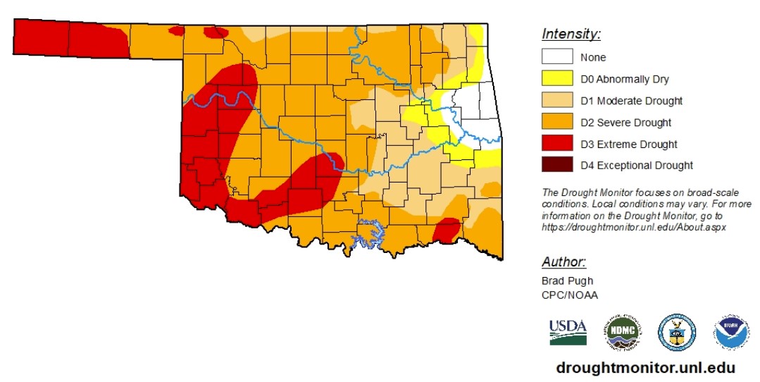 Extreme Drought Conditions Triple in Oklahoma in the Last Week