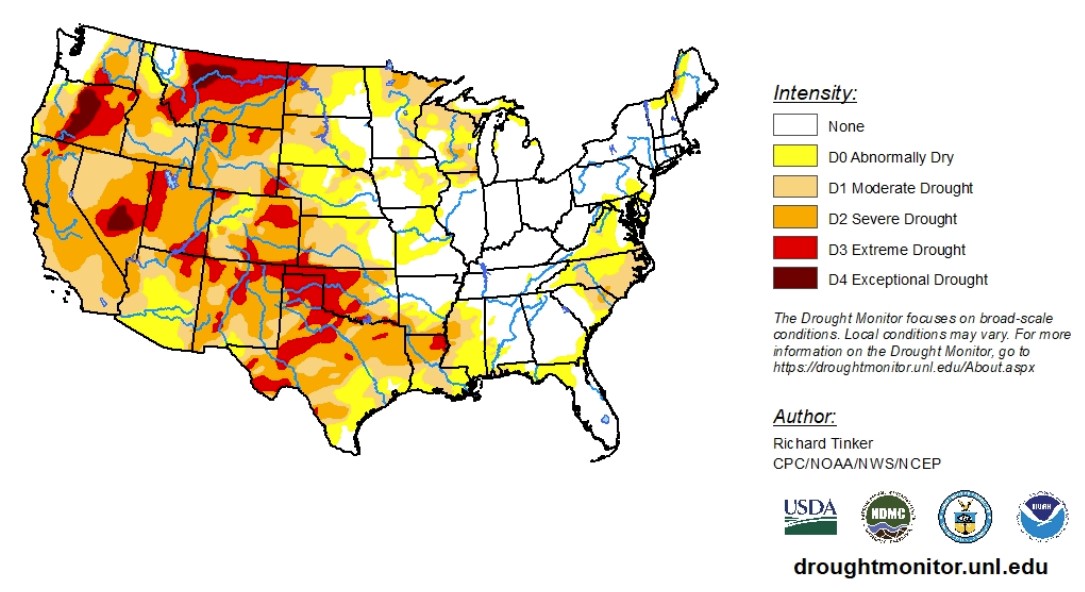 Drought Monitor Report Shows Drought Conditions Hold Steady