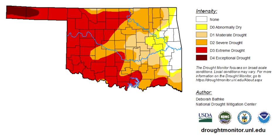 Last Week's Snow Does Little to Ease Oklahoma Drought Conditions