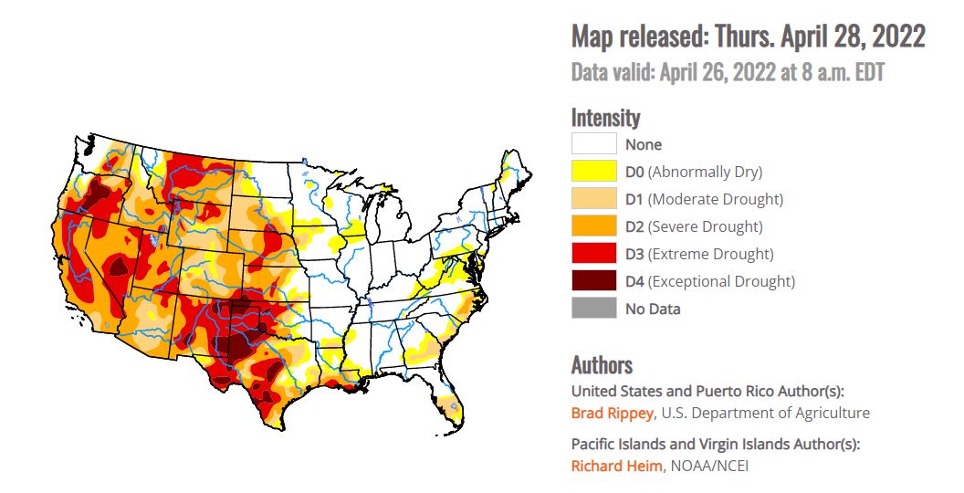 Exceptional Drought Increases Across the State with a Chance of Storms in the Forecast 