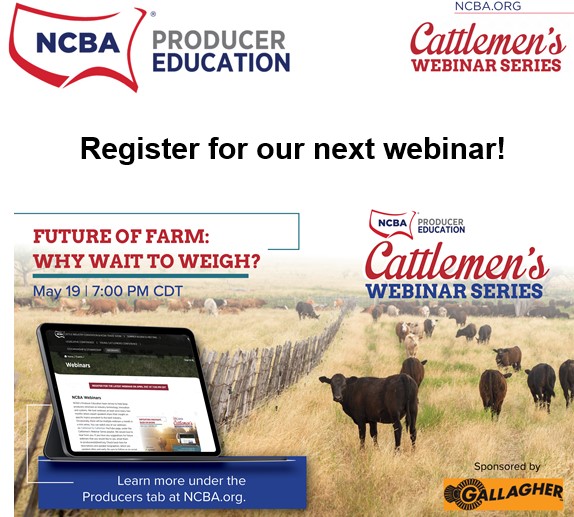 Future of Farm: Why Wait to Weigh Cattlemen's Webinar Series Coming Up