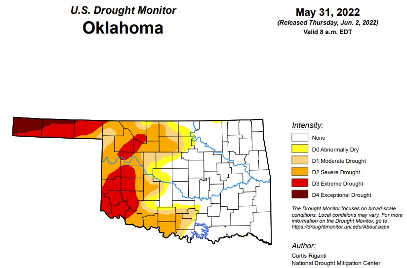 Drought Across Western Oklahoma Continues to Subside