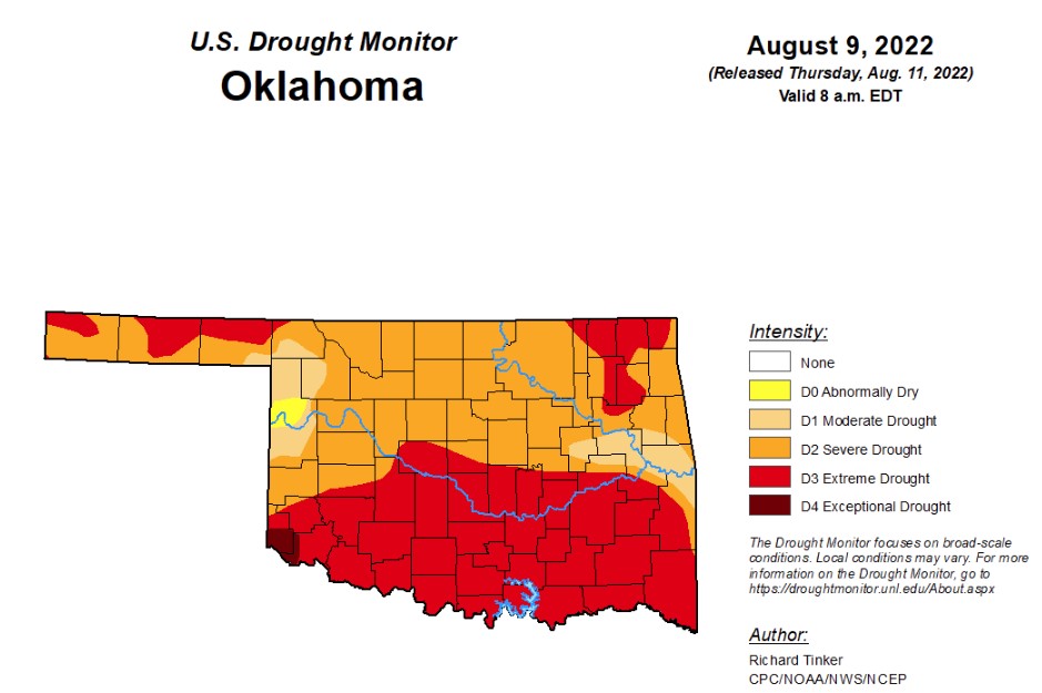 After Last Week's Improvements, Oklahoma Drought Conditions Decline Again