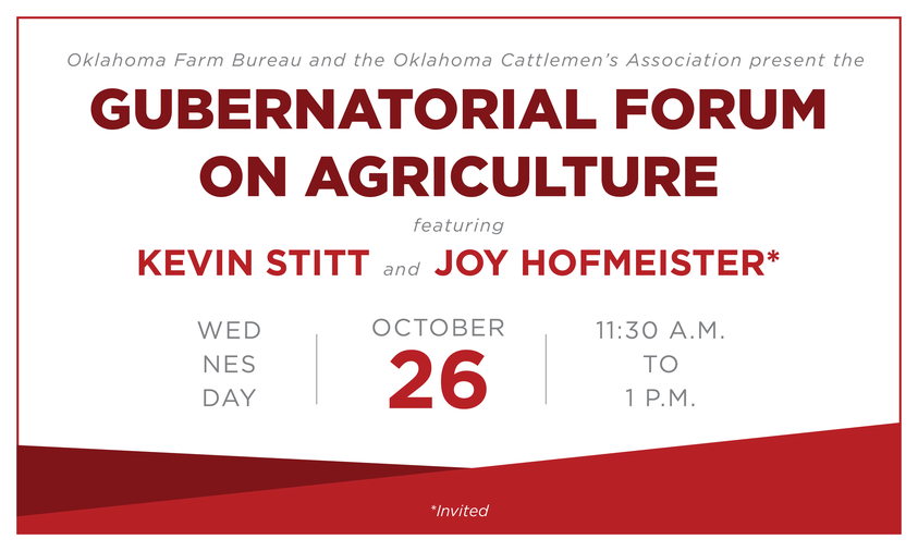 Michael Kelsey Previews the OKFB and OCA Gubernatorial Candidate Forum on Agriculture Set for October 26th