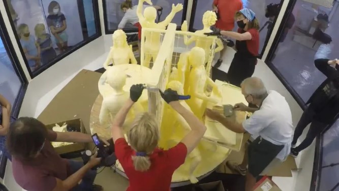 New York State Fair 800 Pound Butter Sculpture Recycled Into Energy at Western New York Dairy Farm