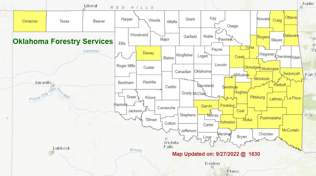 Intense drying Conditions have Prompted a notable Increase in wildfire activity across Oklahoma