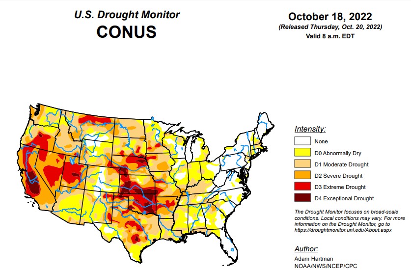 Oklahoma's Extreme Drought or Worse Category Sees Slight Improvements, While Others Continue to Suffer