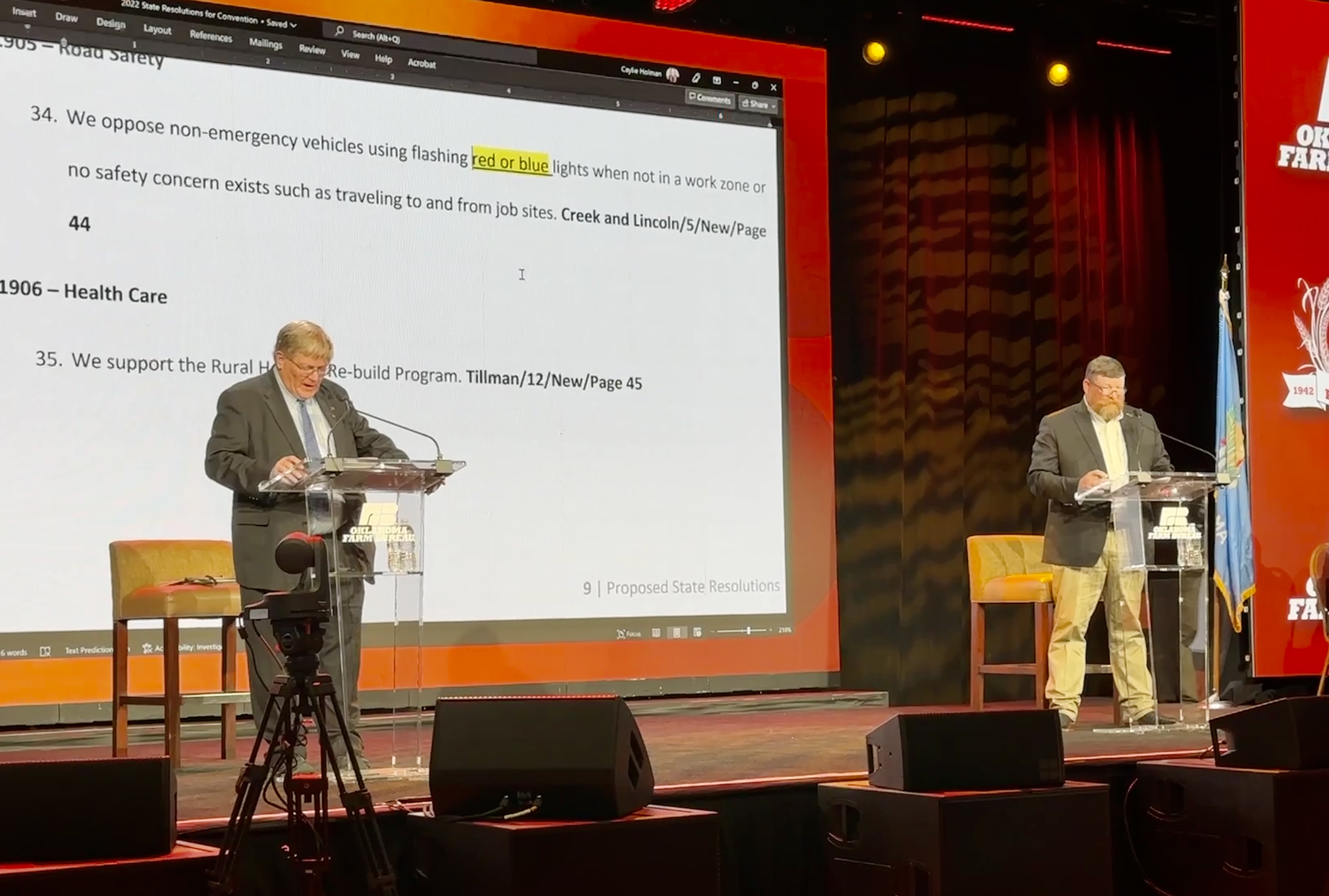 Delegates at the 80th Annual Meeting of the Oklahoma Farm Bureau Express a Serious Distrust in Federal Government During Policy Making Sessions