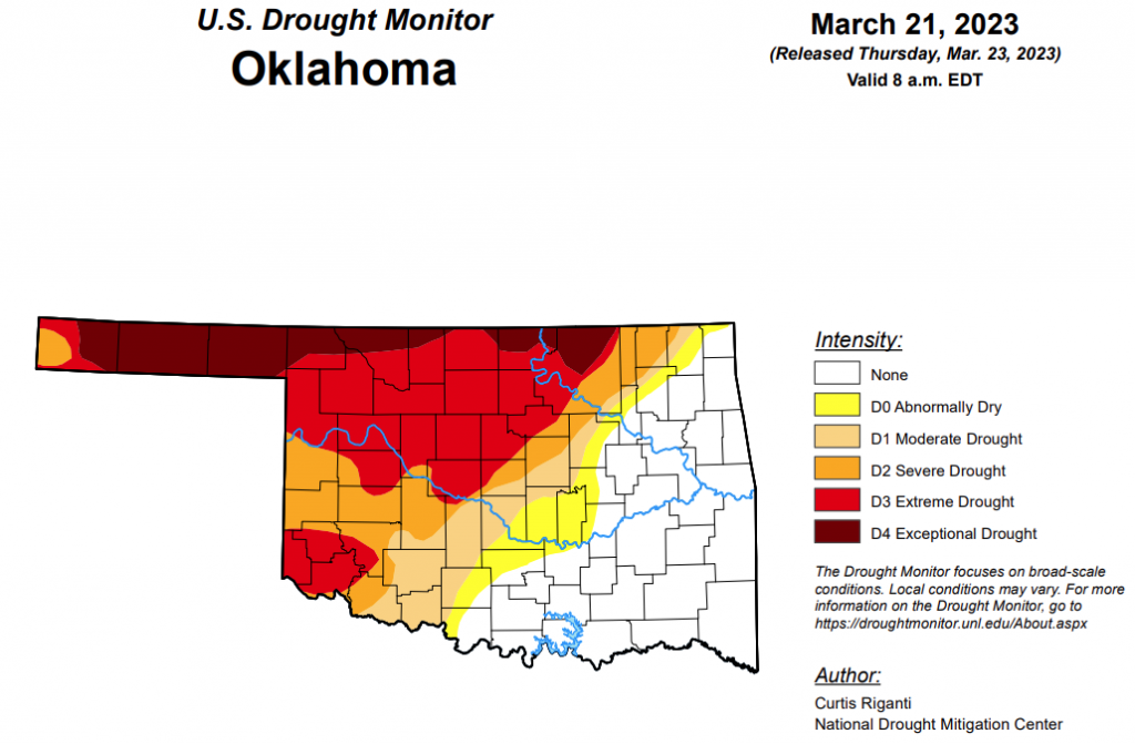 After Several Weeks of No Changes, Exceptional Drought Increases  to 11 Percent in Oklahoma