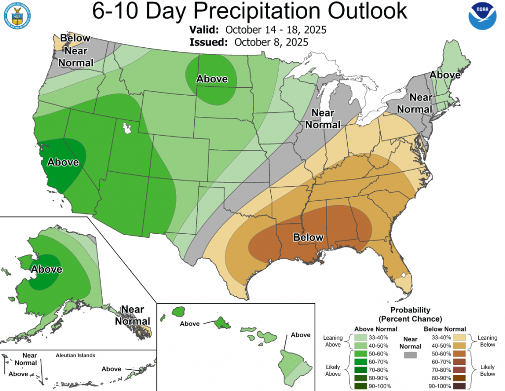 6-10 day Precipitation Outlook