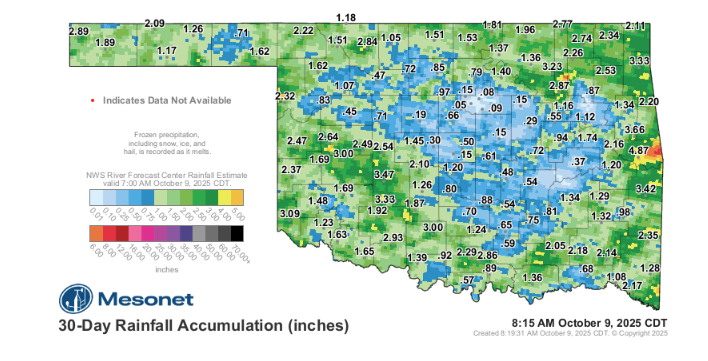 Rainfall oklahoma 