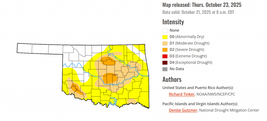 drought map oklahoma