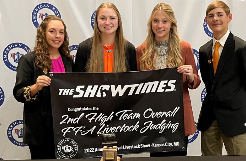 Amber-Pocasset FFA livestock judging team Wins Runner-up honors at the American Royal 