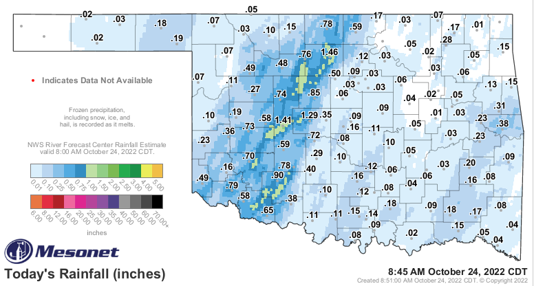 Rain and Storms Pass Through the State Today bringing Much Needed Rainfall 
