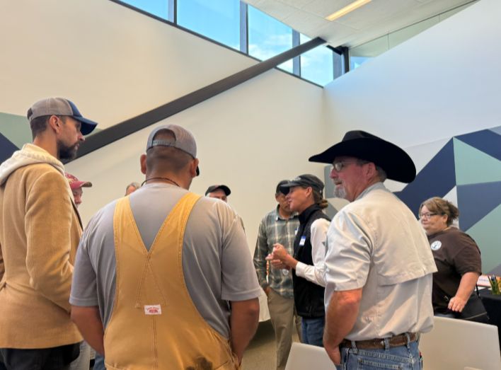 Delvin Ford Visits with Peers