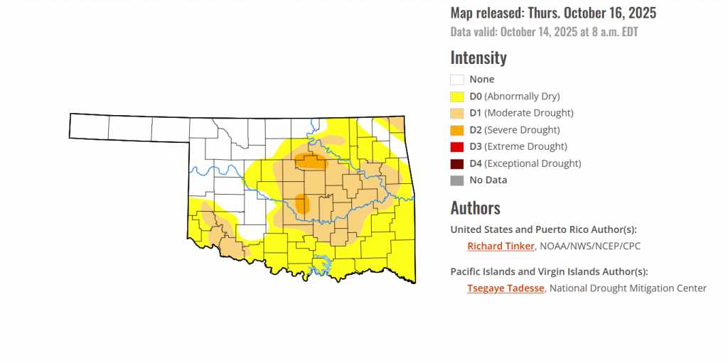 Oklahoma Drought Map
