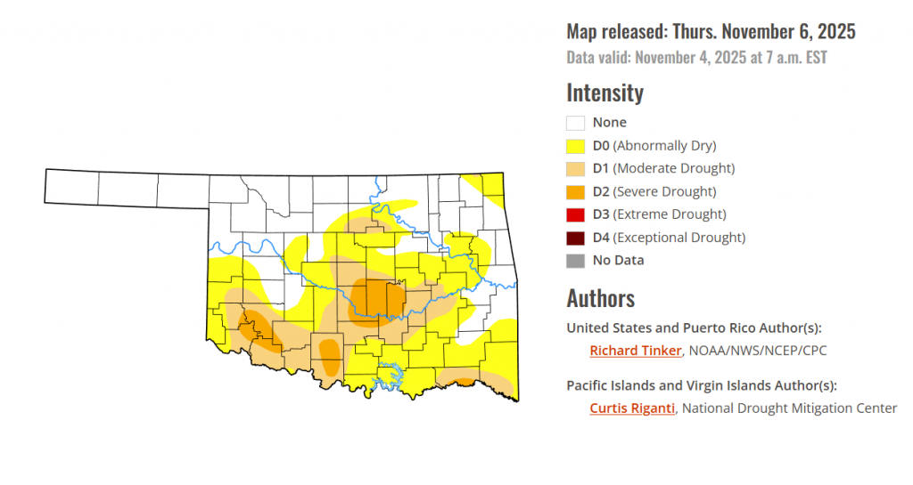 Oklahoma Drought Map