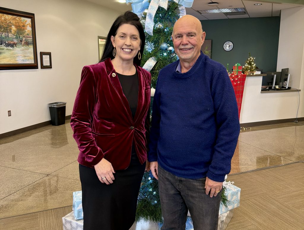 Oklahoma Secretary of Ag Blayne Arthur with Ron Hays at ODAFF- December 2025