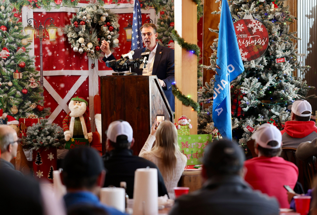 Governor Stitt speaking