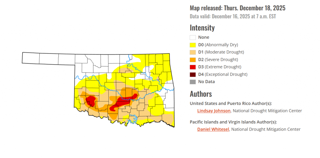 oklahoma drought map