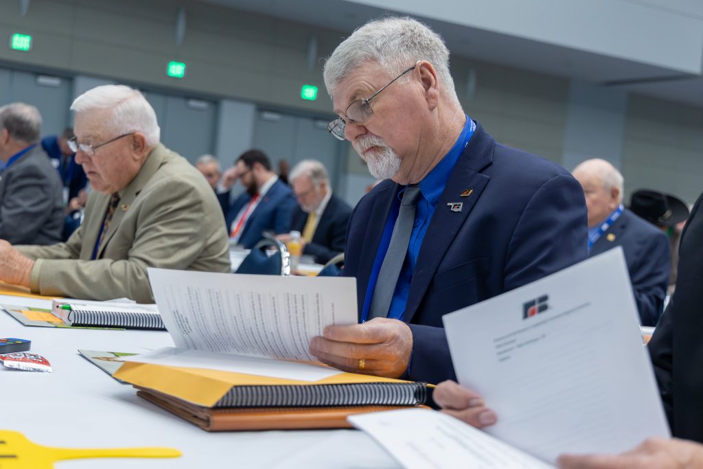 Oklahoma Farm Bureau President Stacy Simunek in Anaheim at 2026 AFBF Convention