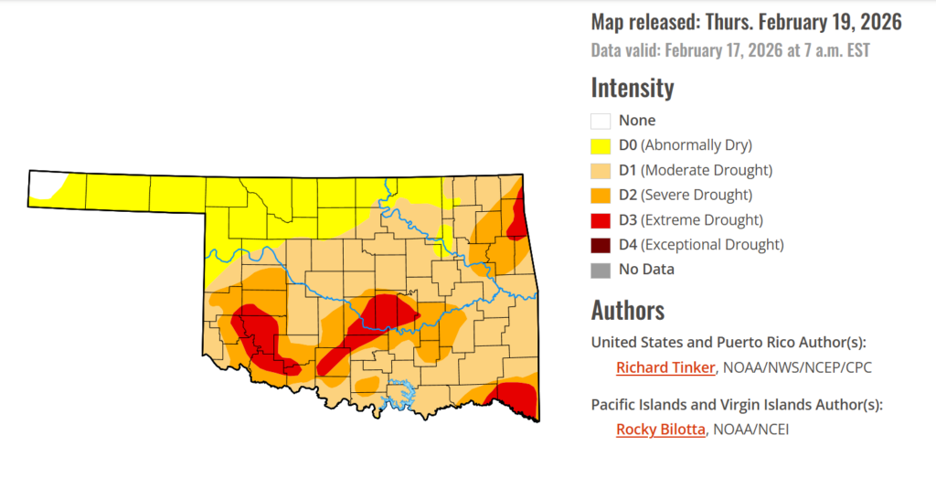 oklahoma drought map