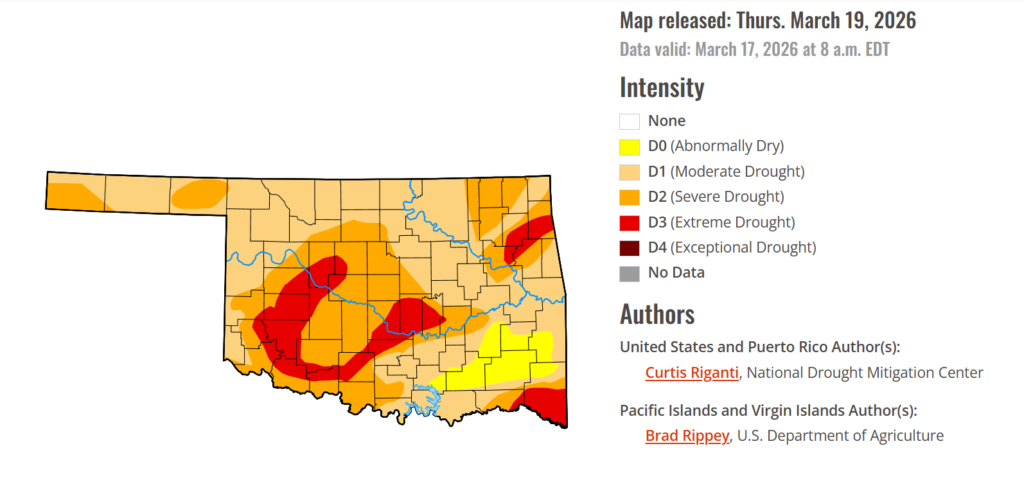 oklahoma drought map
