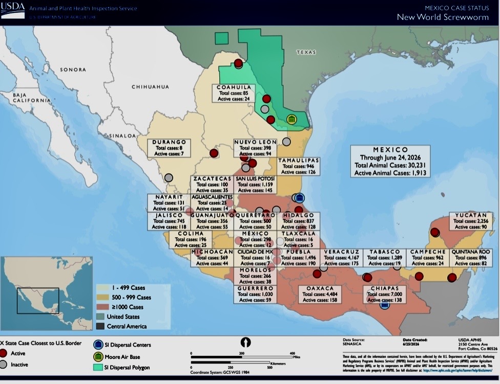New World Screwworm Cases in Mexico