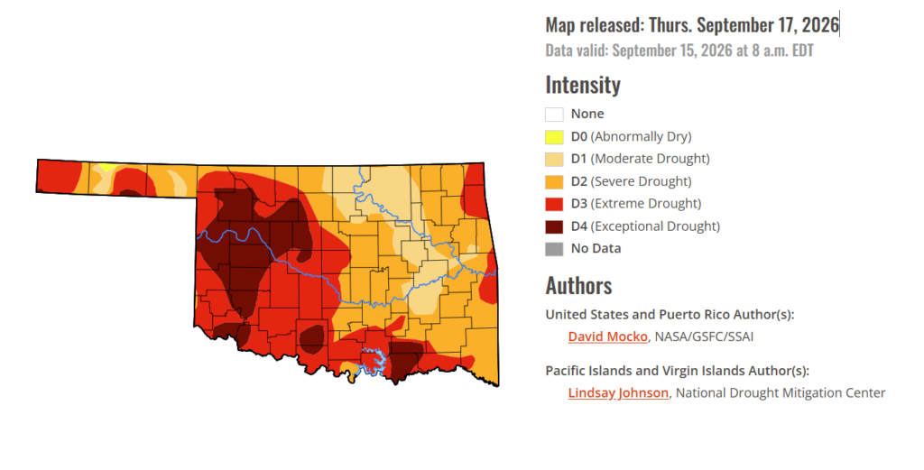 oklahoma drought map