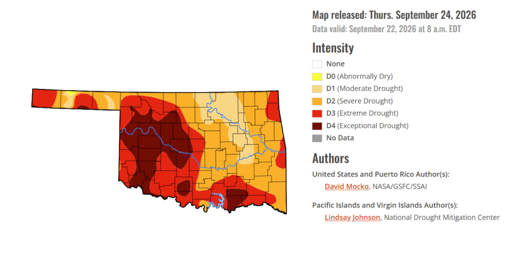 oklahoma drought map