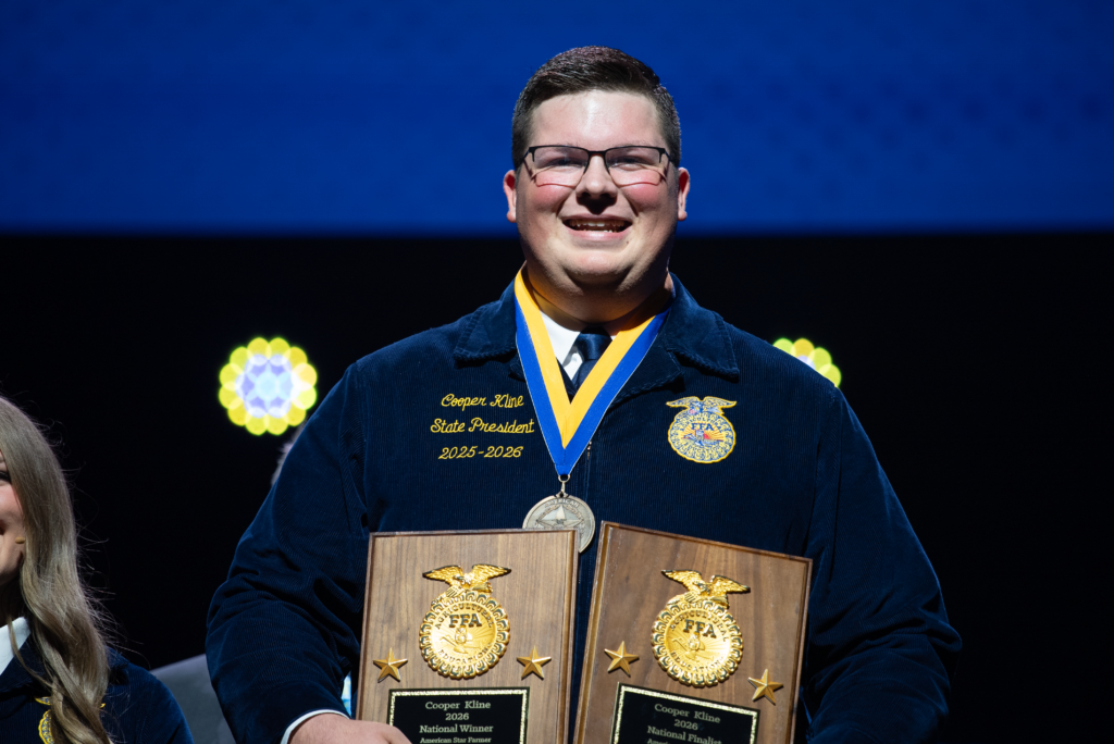 Cooper Kline, 2026 Star Farmer of America for the FFA Organization
