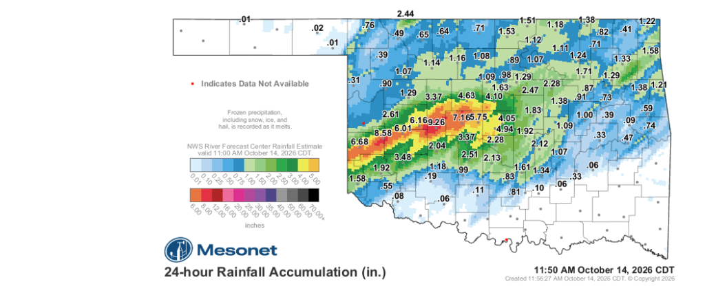Torrential Rains Soak Western and Central Oklahoma, Triggering Flooding Concerns for Ranchers and Agricultural Producers